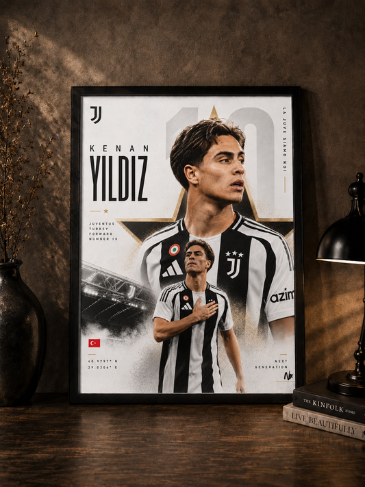 Kenan Yildiz "Bianconeri" - Premium Football Poster