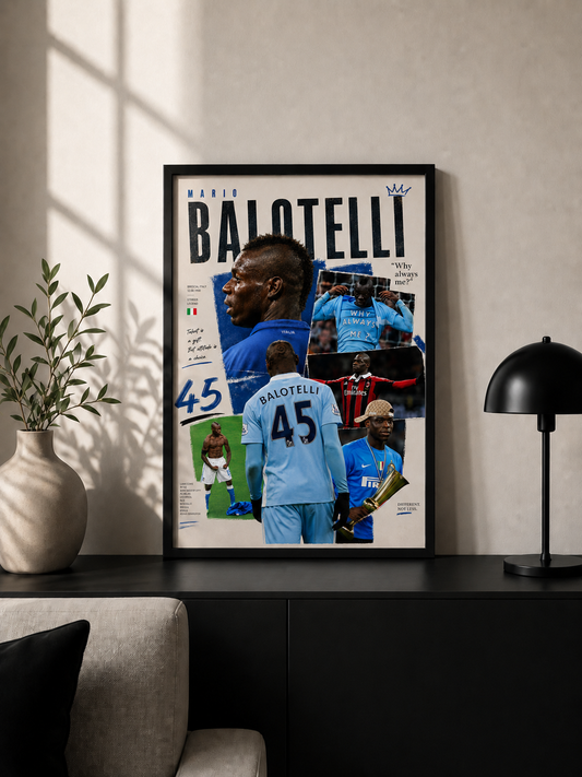 Mario Balotelli "Street" - Premium Football Poster