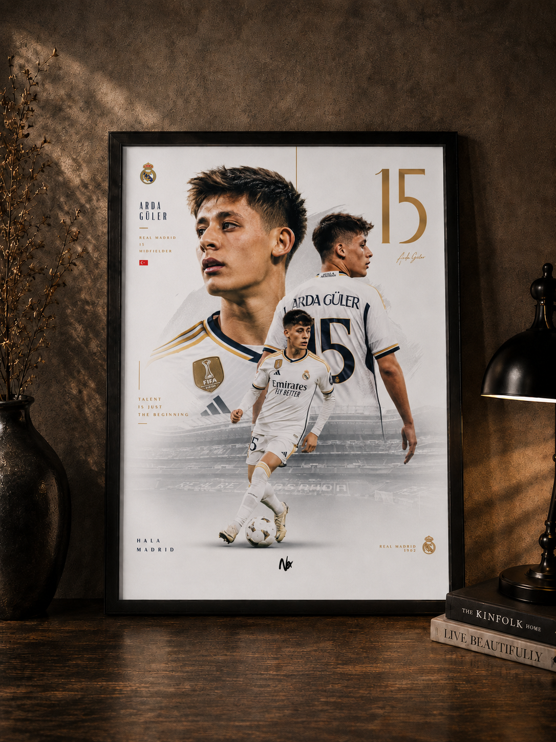Arda Güler "Blanco" - Premium Football Poster