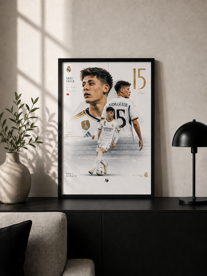 Arda Güler "Blanco" - Premium Football Poster