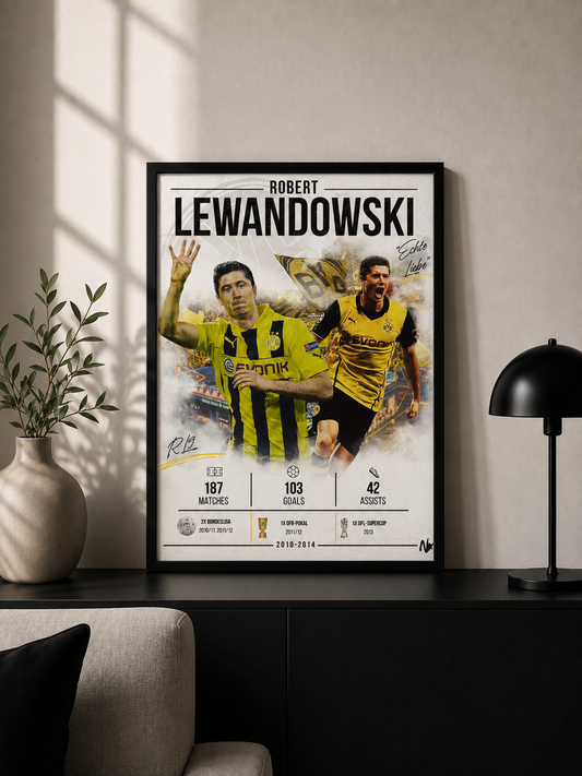 Robert Lewandowski "Borussia Legacy" - Premium Football Poster