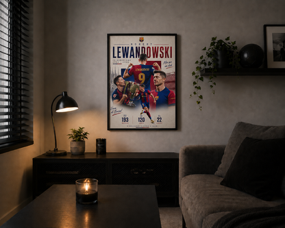 Robert Lewandowski "Barca Legend" - Premium Football Poster