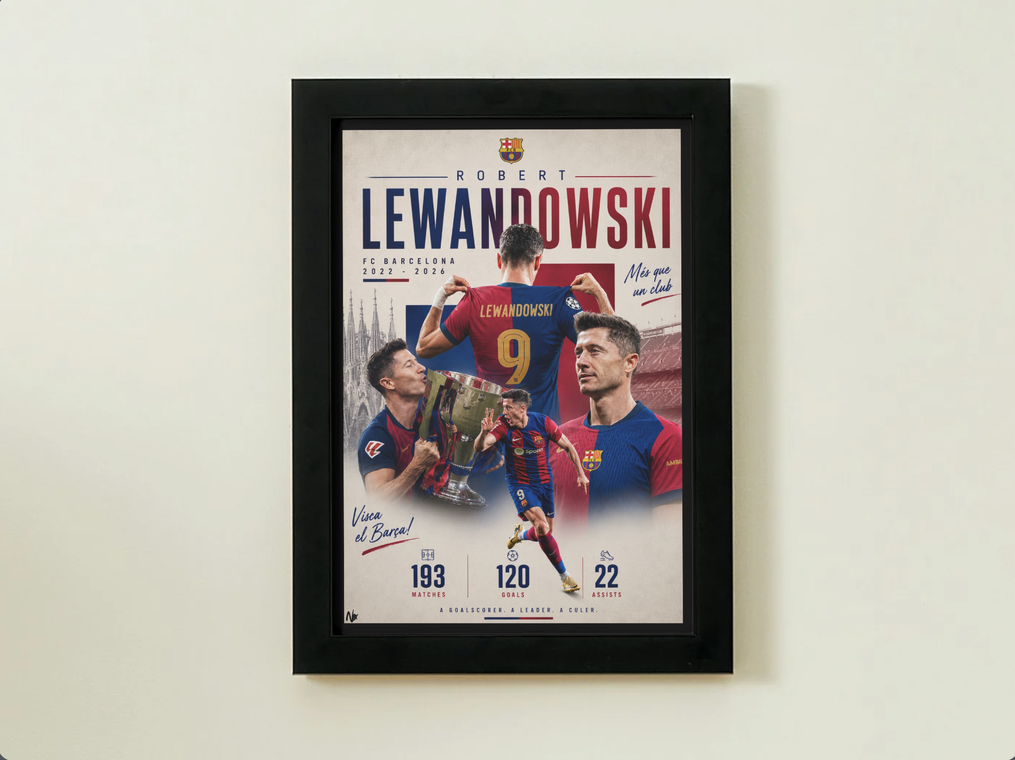 Plakat w ramce – Lewandowski