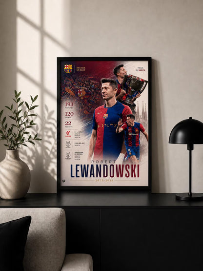Robert Lewandowski "Barca Legacy" - Premium Football Poster