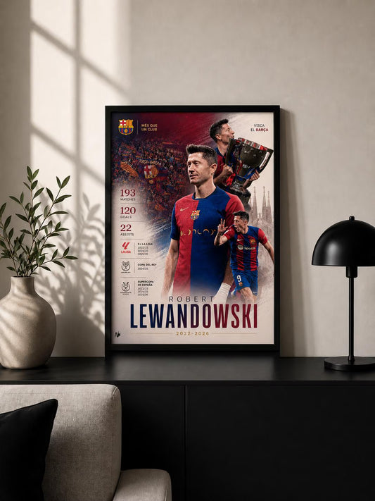 Robert Lewandowski "Barca Legacy" - Premium Football Poster
