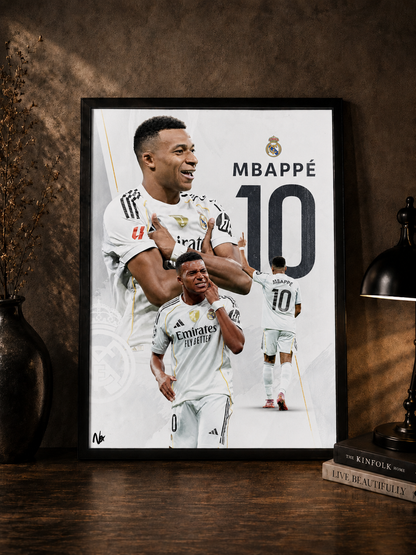 Kylian Mbappé "KM10" - Premium Football Poster