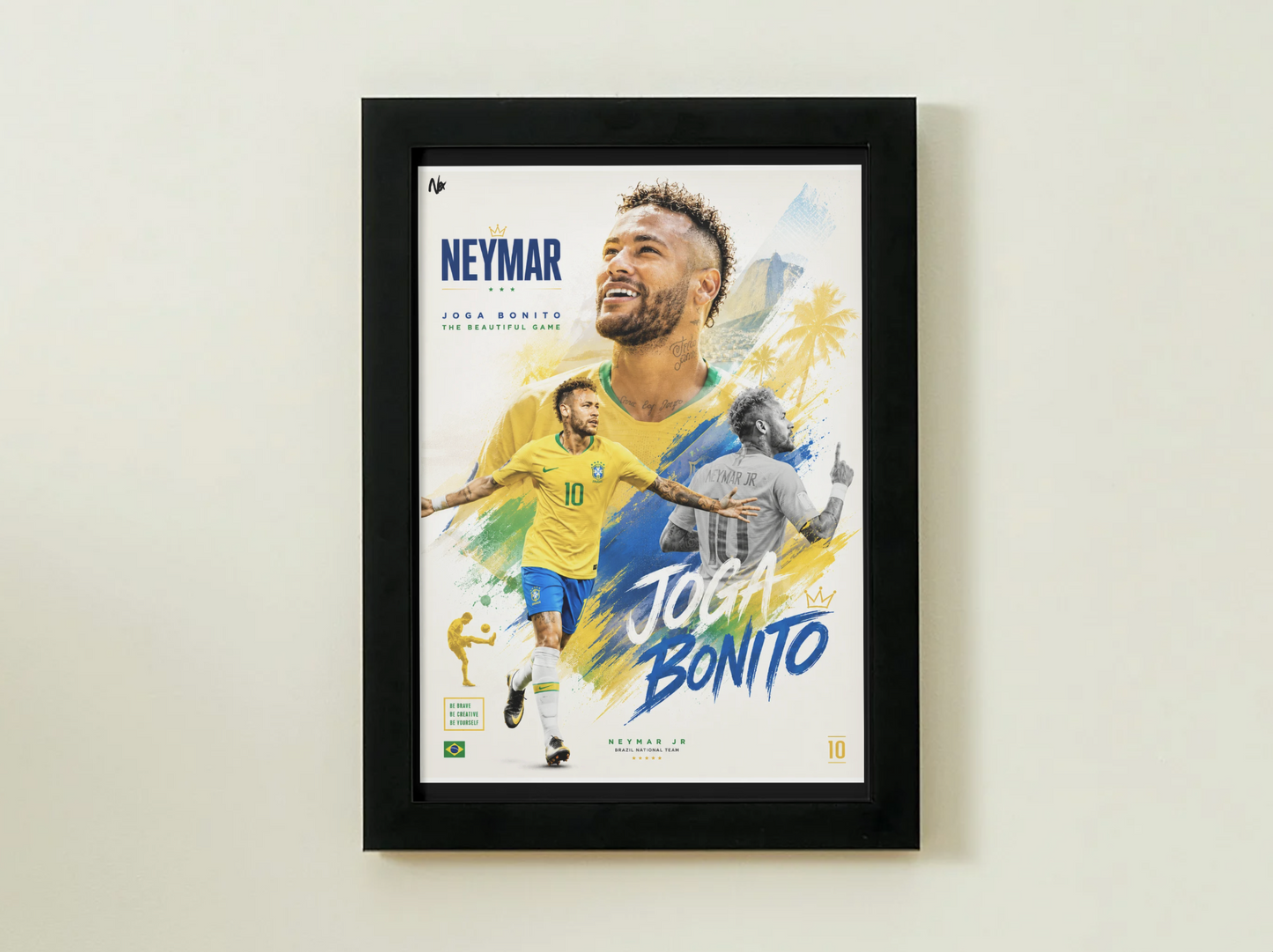 Neymar Jr. "Joga Bonito" - Premium Football Poster