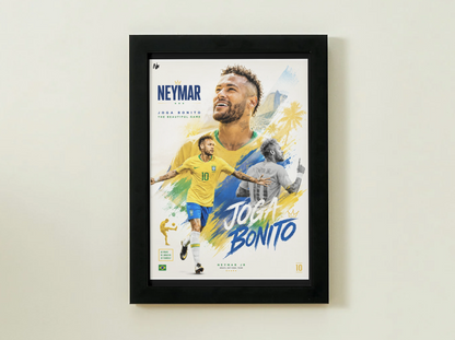 Neymar Jr. "Joga Bonito" - Premium Football Poster