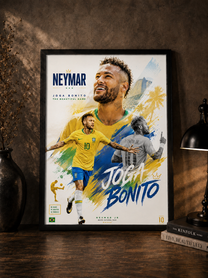 Neymar Jr. "Joga Bonito" - Premium Football Poster