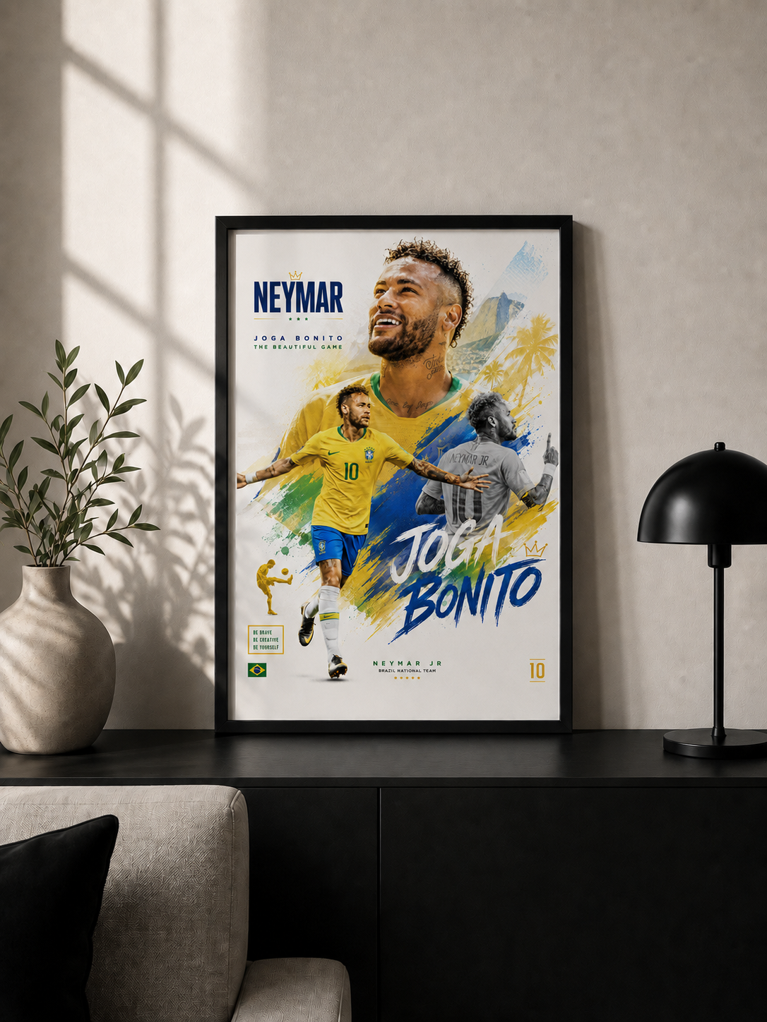 Neymar Jr. "Joga Bonito" - Premium Football Poster