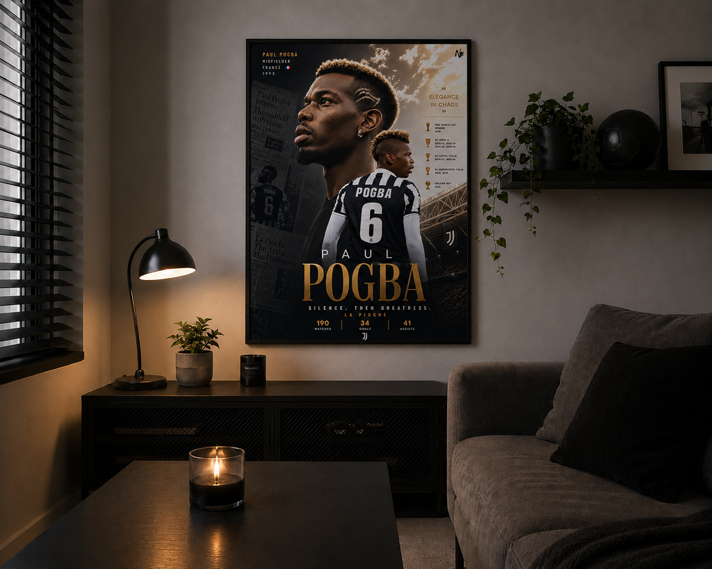 Plakat w ramce – Paul Pogba Juventus