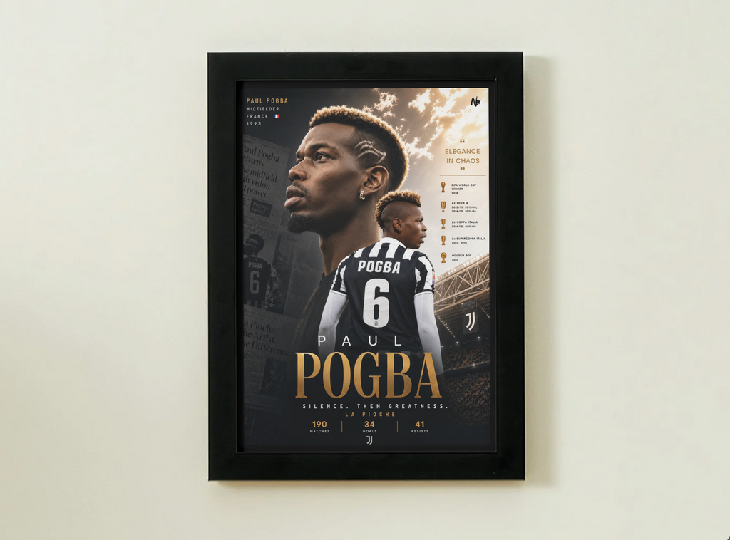 Plakat w ramce – Paul Pogba Juventus