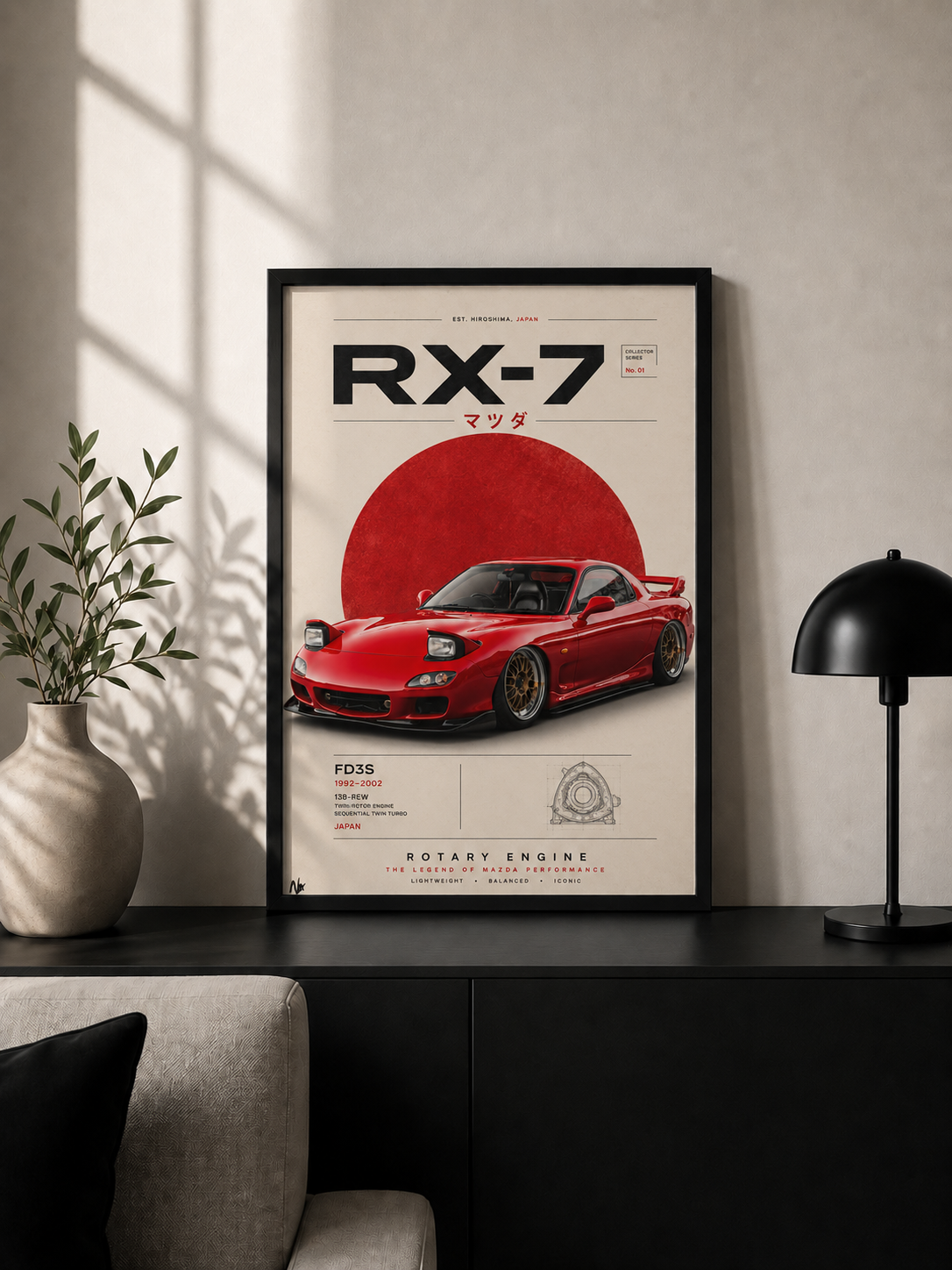 Mazda RX-7 FD3S - Premium Poster