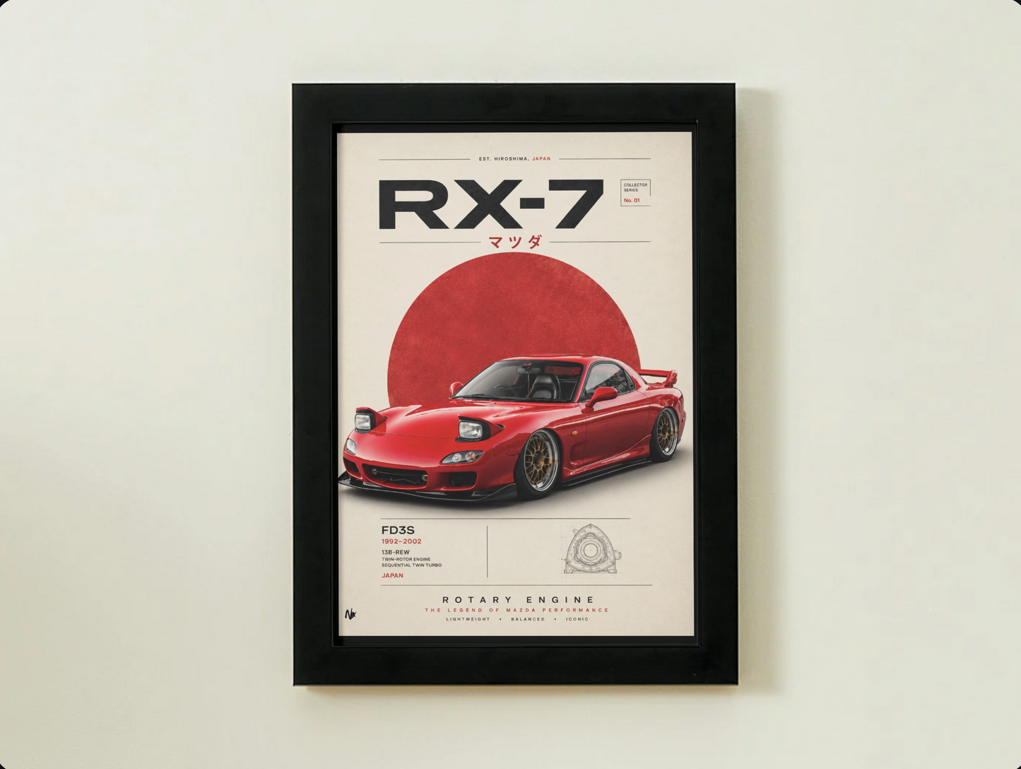 Mazda RX-7 FD3S - Premium Poster