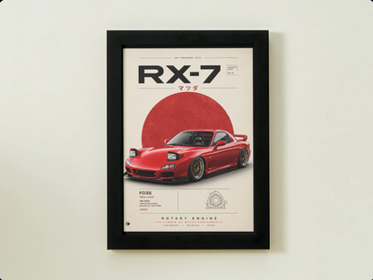 Mazda RX-7 FD3S - Premium Poster