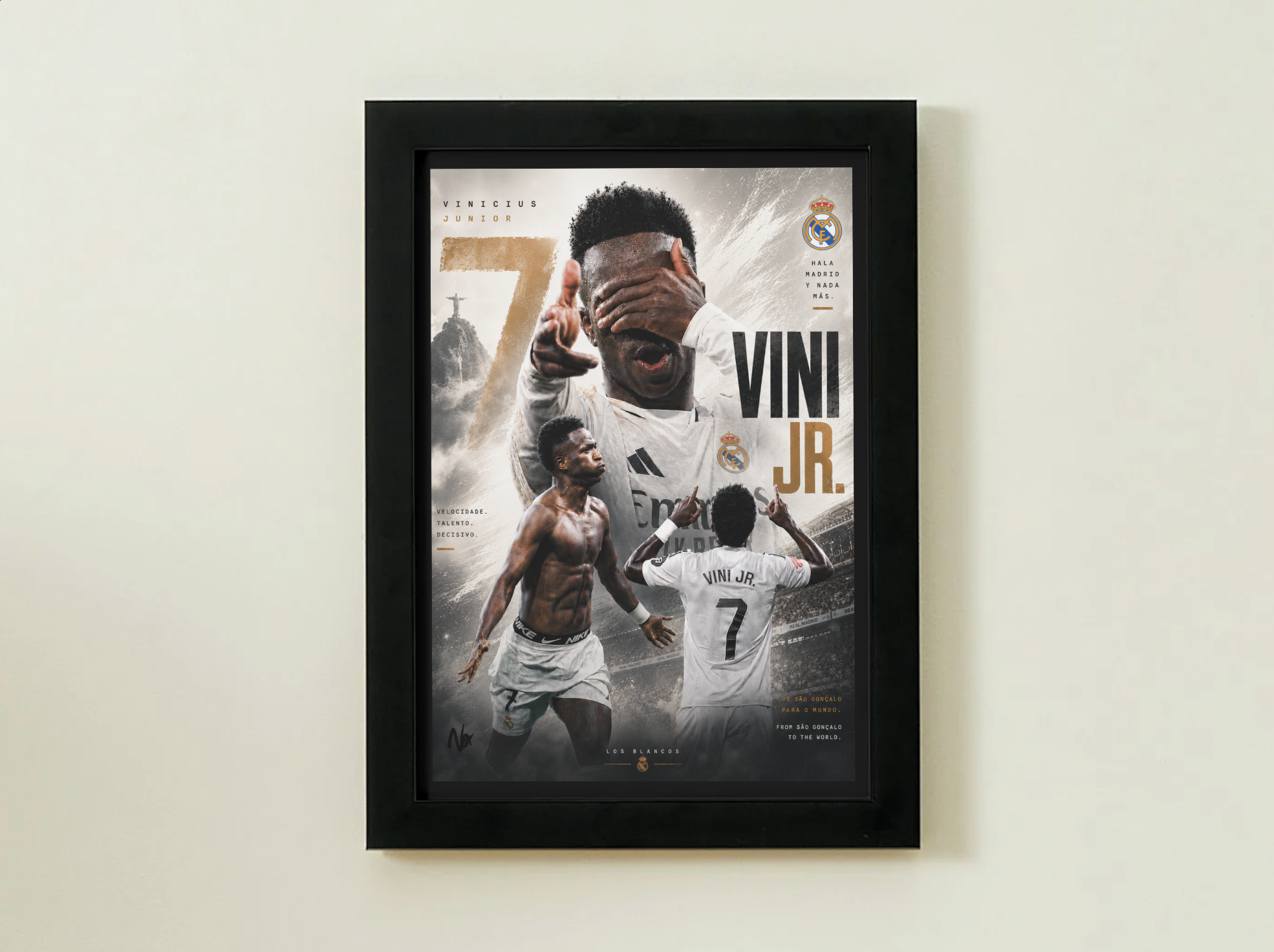 Plakat w ramce – Vinicius Jr.