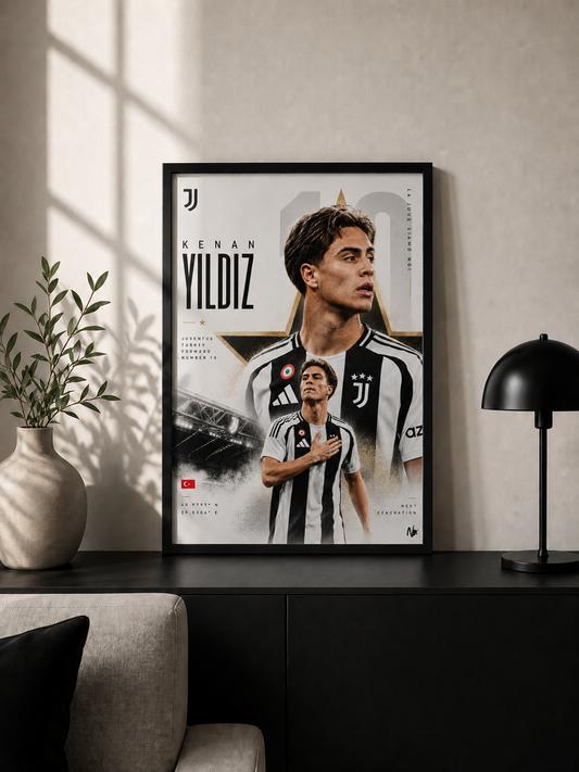 Kenan Yildiz "Bianconeri"  - Premium Football Poster