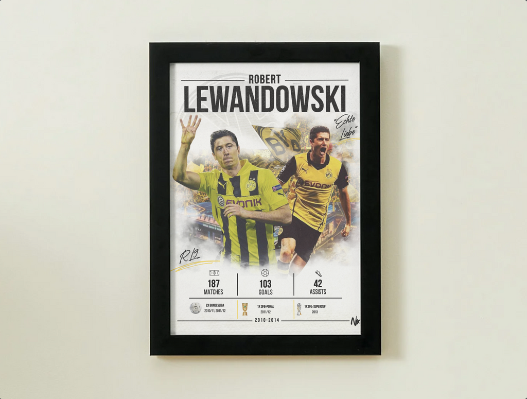 Plakat w ramce – Lewandowski Borussia Dortmund